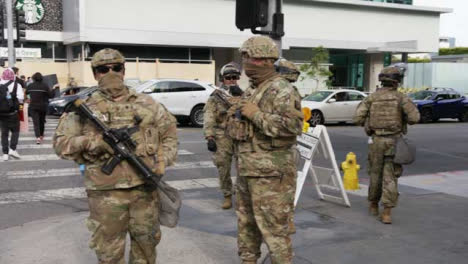 Hollywood-Military-Soldiers-Standing-During-Protests